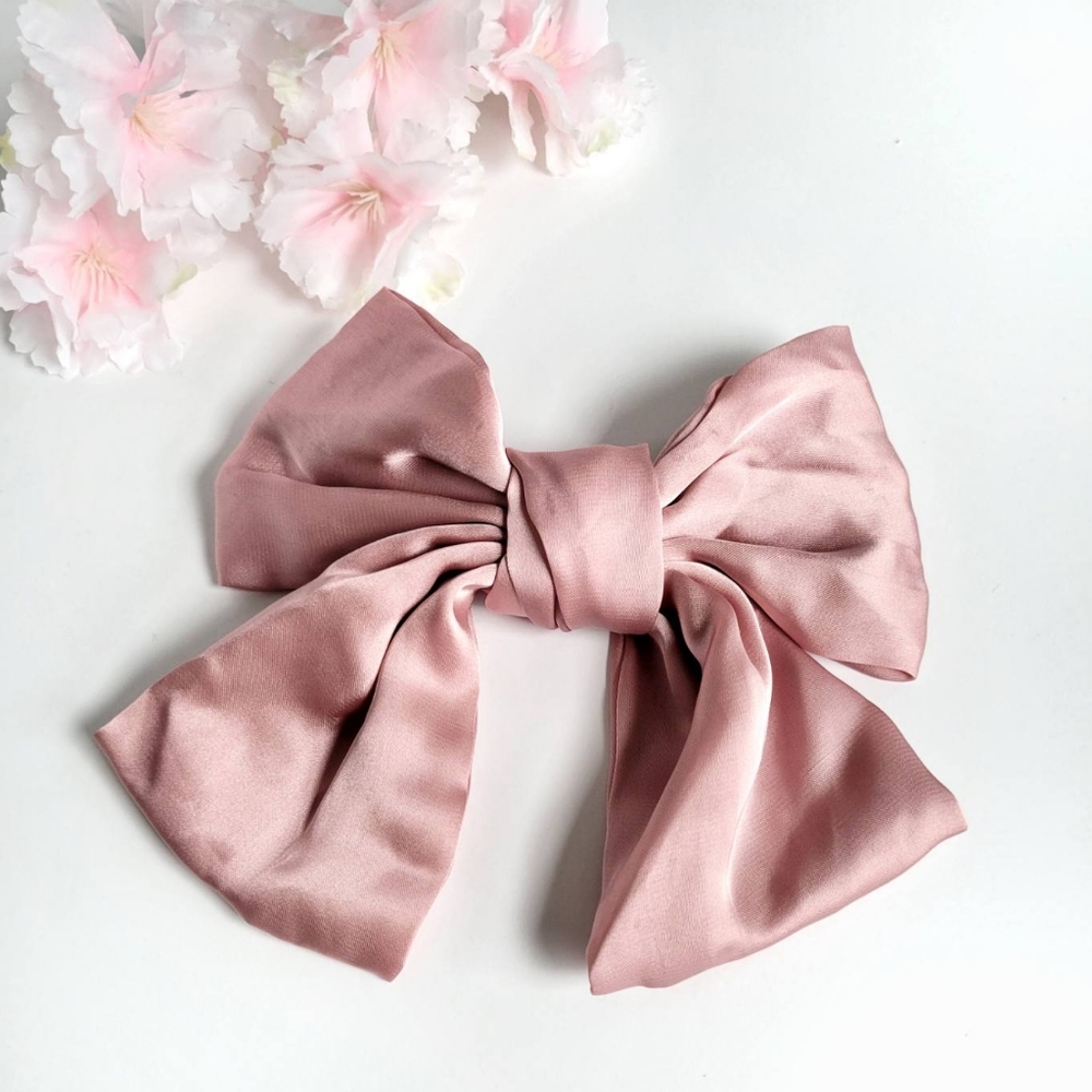 Satin Bow, Blush pink